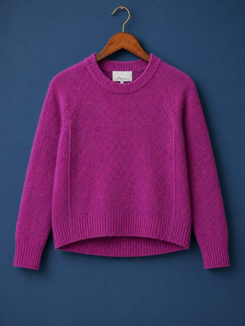 3.1 Phillip Lim Alpaca Wool Blend Fuzzy Knit Fuchsia Multi Heather Sweater XS